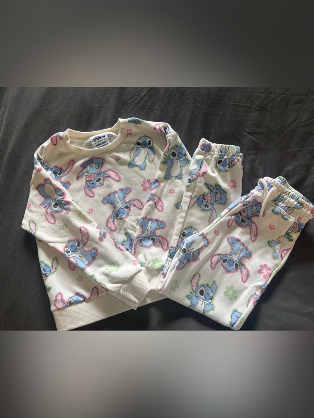 Lilo & Stitch Kids Cream Sweat Set
